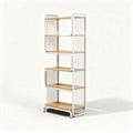 Estante de madeira e metal branco com cinco prateleiras 150 x 50 x 70cm