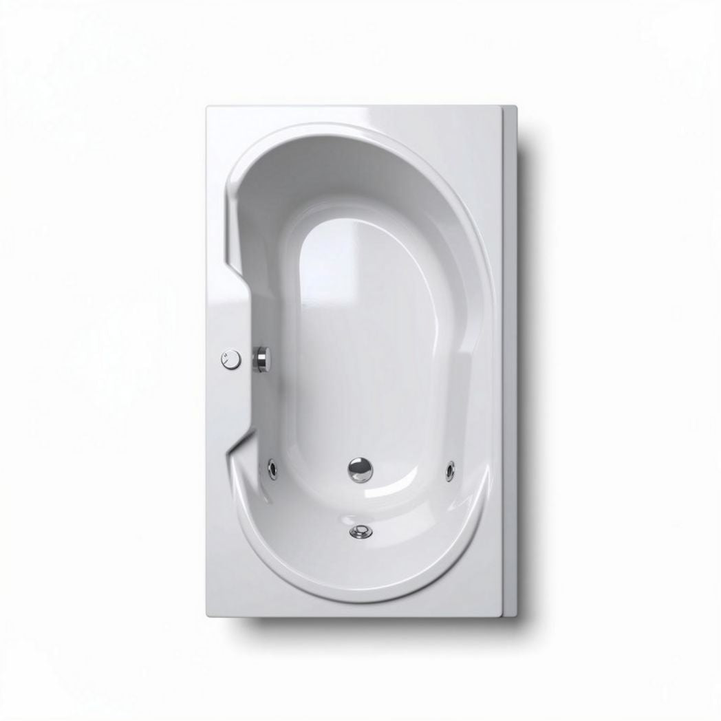 Banheira de hidromassagem em acrílico branco 170 x 75 x 50cm